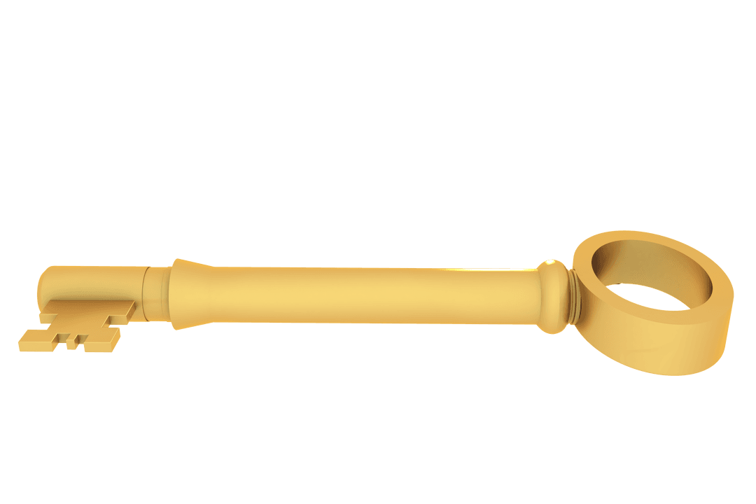 Golden Old-fashioned Key Transparent Background for Access Concepts - Download Free Stock Images Pikwizard.com