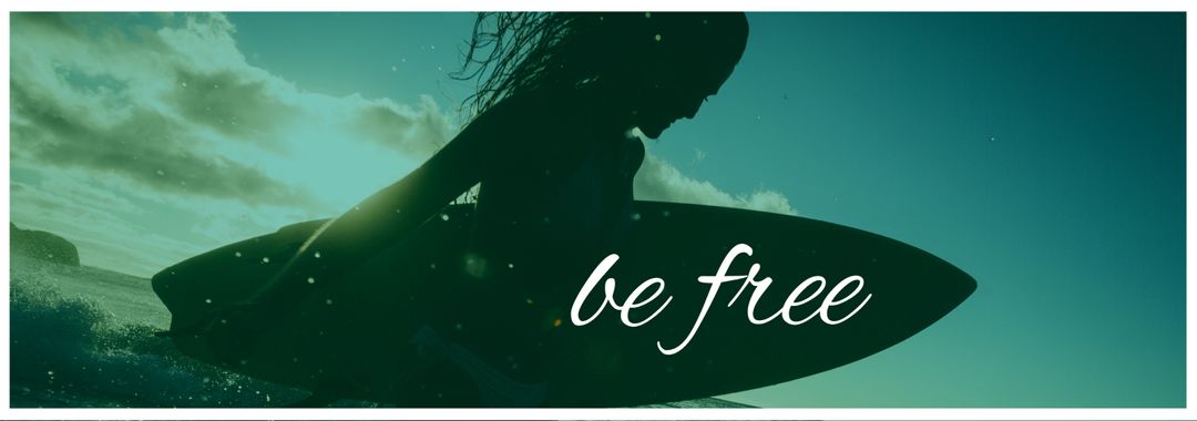 Silhouette Surfer Embracing Nature at Sunrise