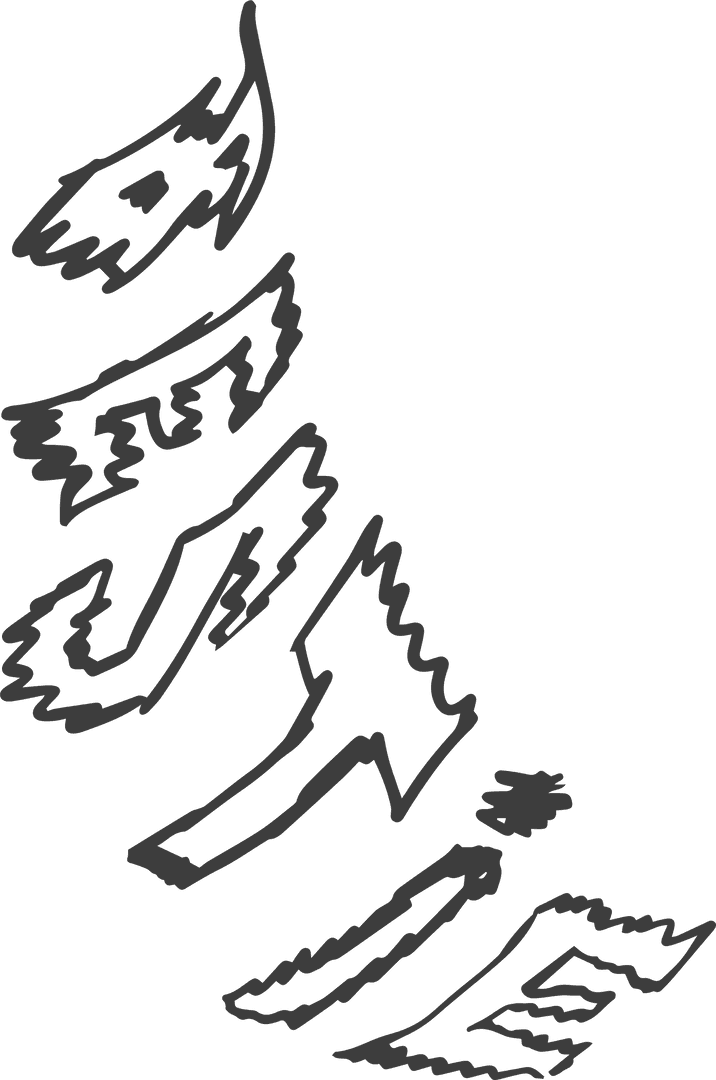 Dynamic Jagged Brush Stroke on Transparent Background