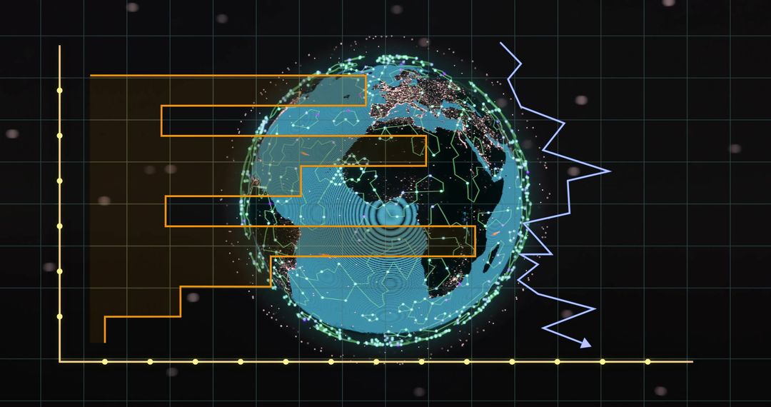 Digital Networks and Data Processing on Global Sphere