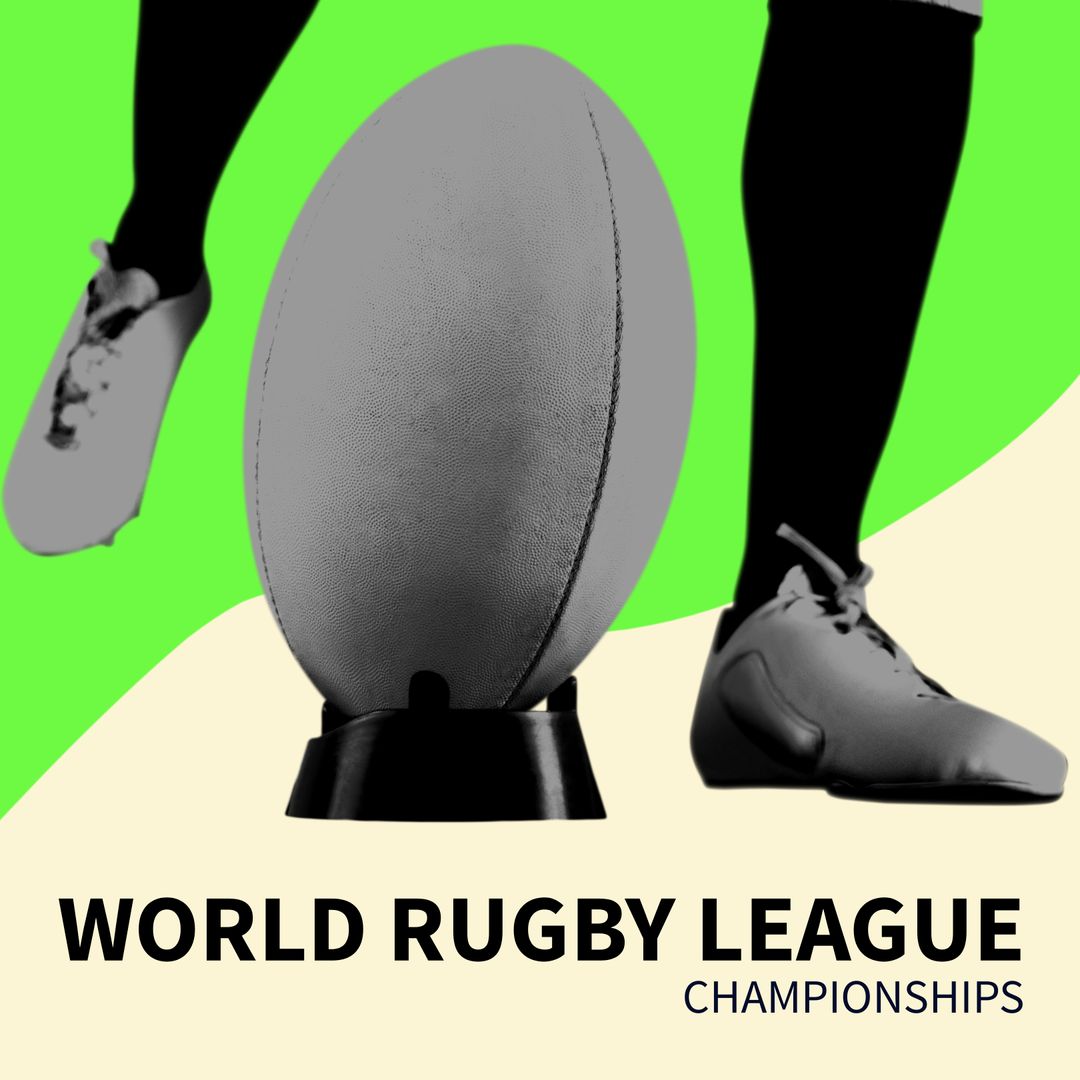 Rugby Player Preparing to Kick Ball for Championship