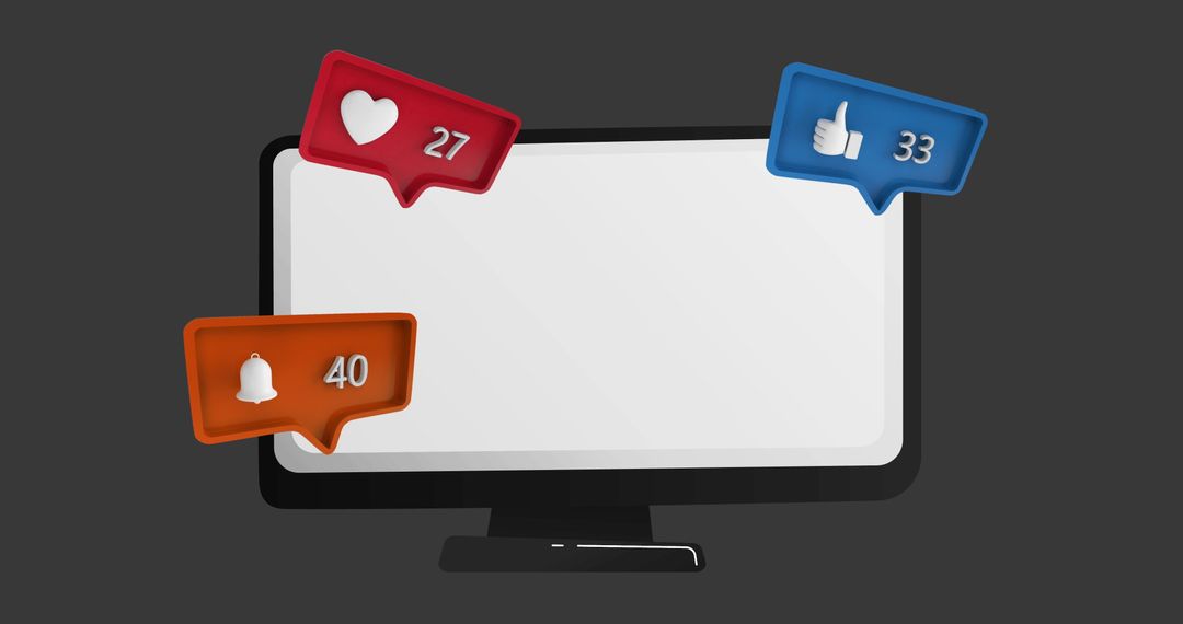 Social Media Notifications Display Concept