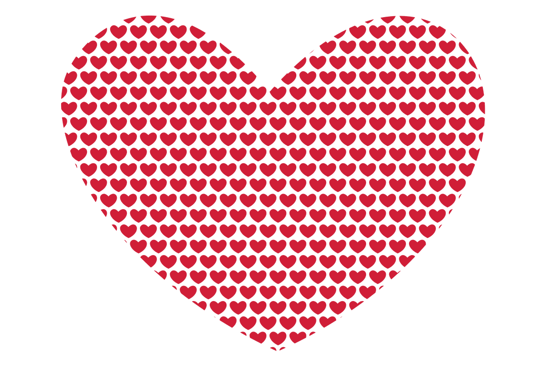 Transparent Png Vector Heart Symbol with Patterned Texture