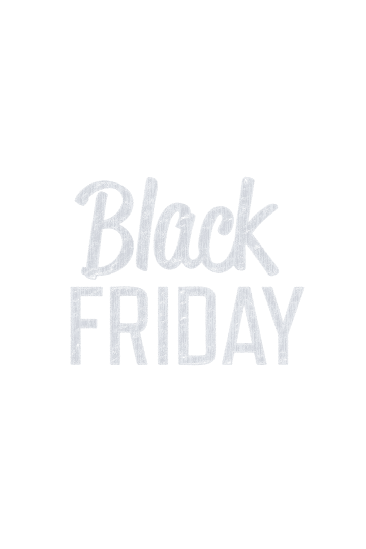 Black Friday Text on Transparent Background for Shopping Themes