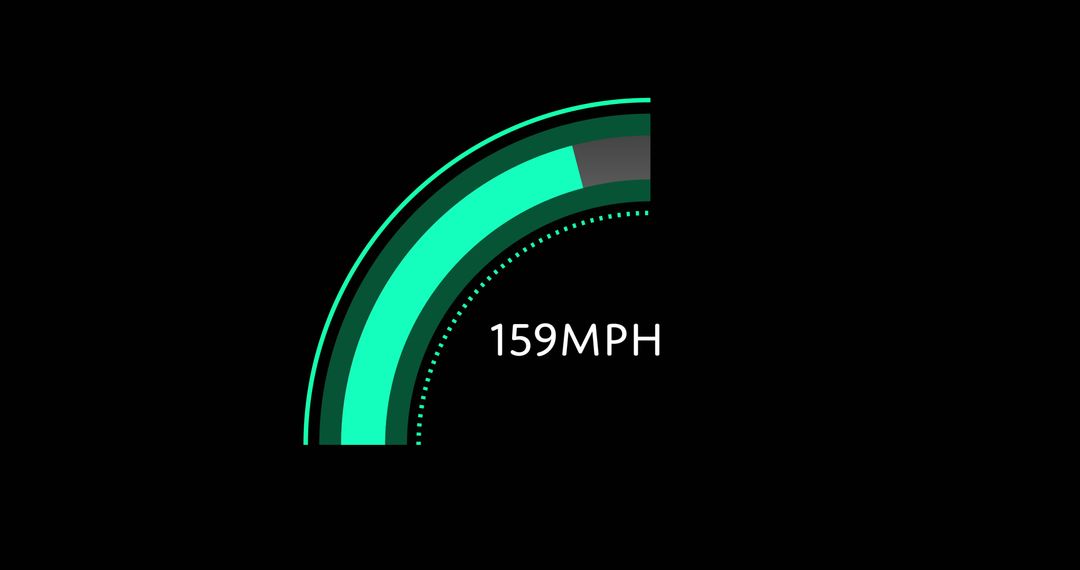 Digital Speedometer Display Showing 159 MPH - Free Images, Stock Photos and Pictures on Pikwizard.com