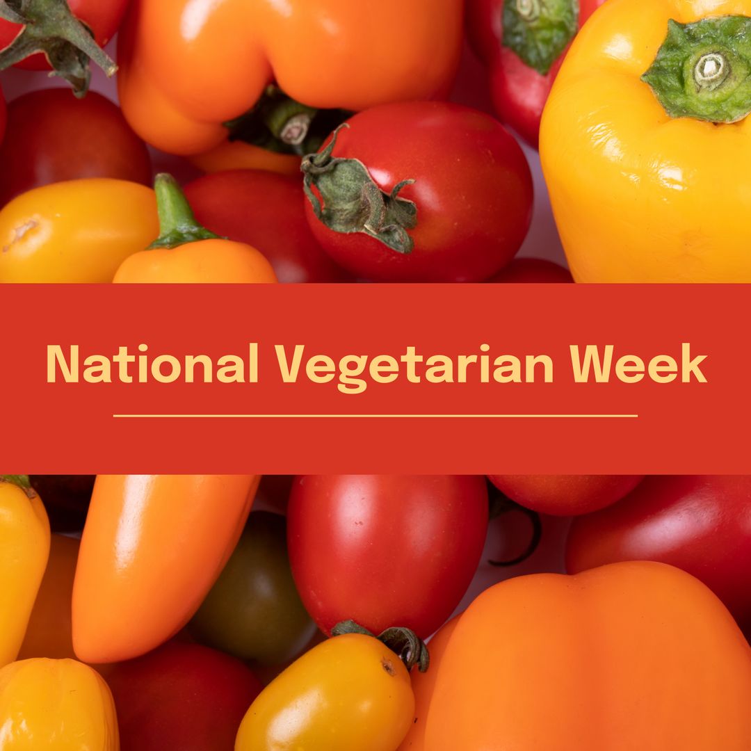 National Vegetarian Week Banner With Colorful Fresh Vegetables