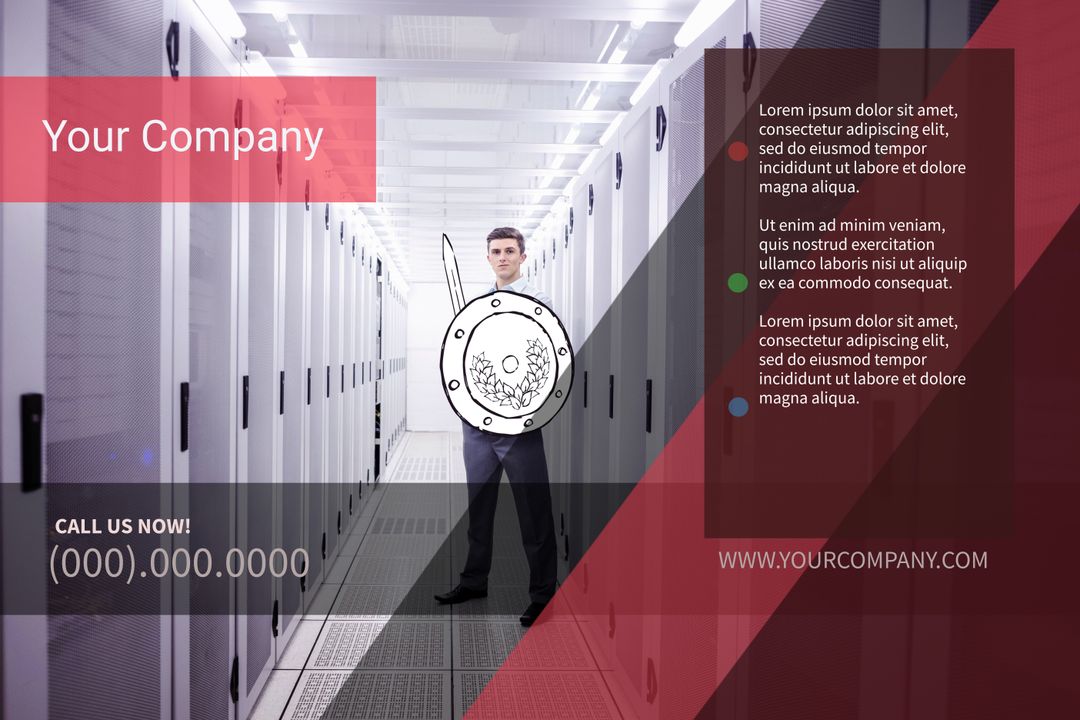 Secure Professional Guarding Data Center with Shield - Download Free Stock Images Pikwizard.com