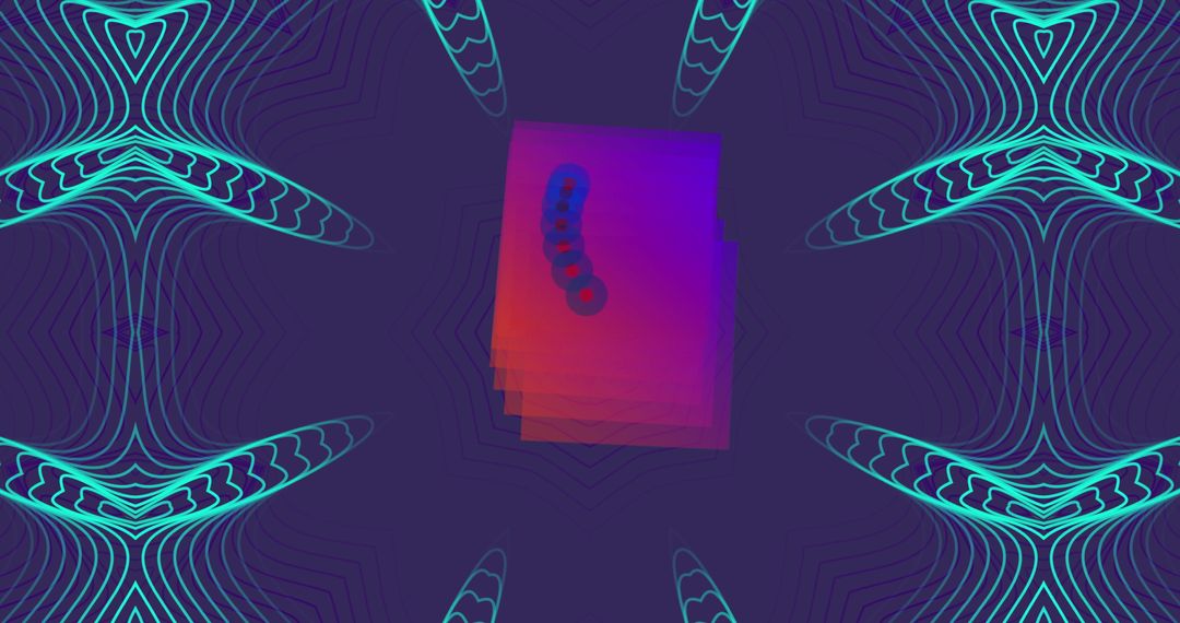 Hypnotic Abstract Animation with Vibrant Pink Squares and Kaleidoscopic Patterns