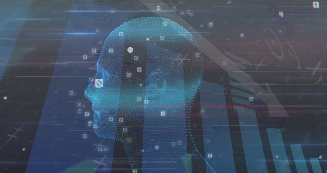 Futuristic AI Technology Concept with Digital Profile