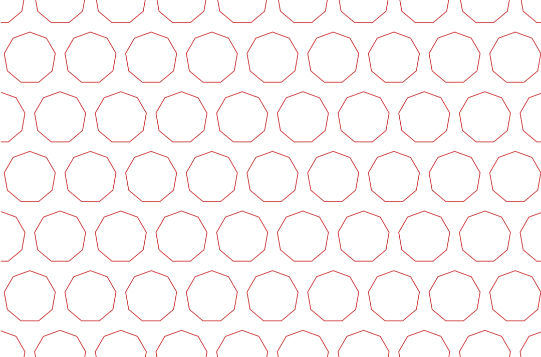 Red Geometric Octagons on Transparent Background