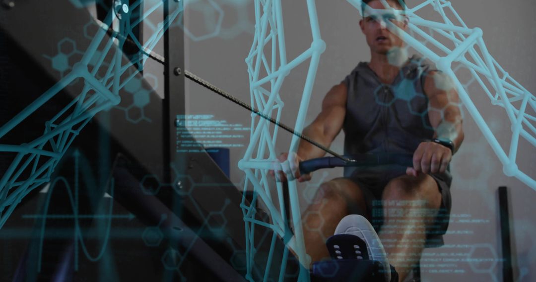 Futuristic Fitness Technology with Biometrics on Rowing Machine