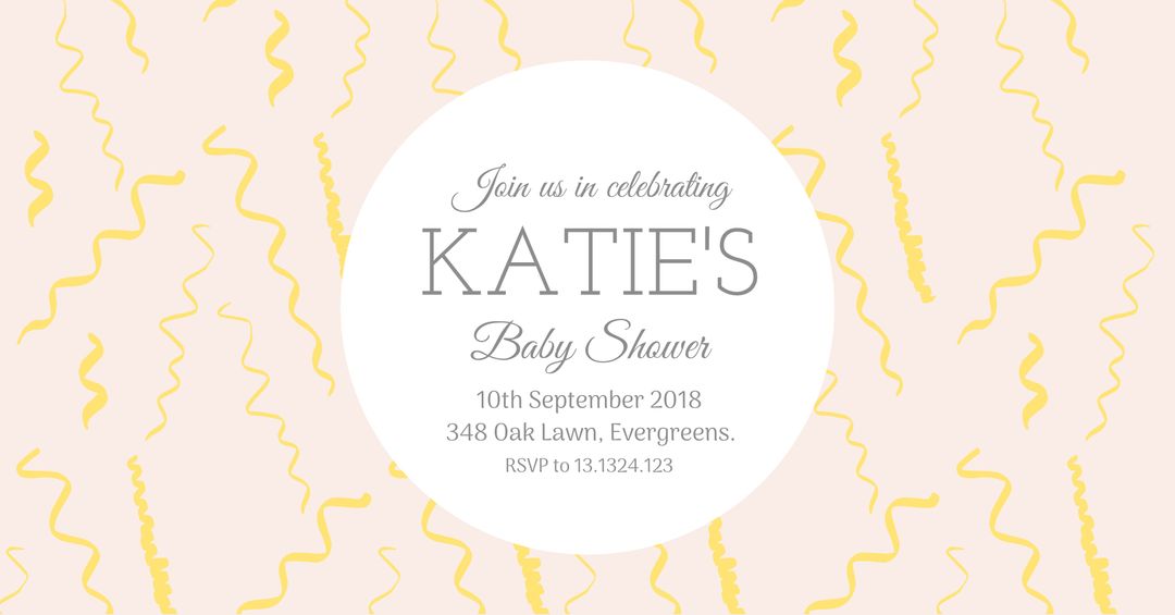 Playful Pastel Baby Shower Invitation Template