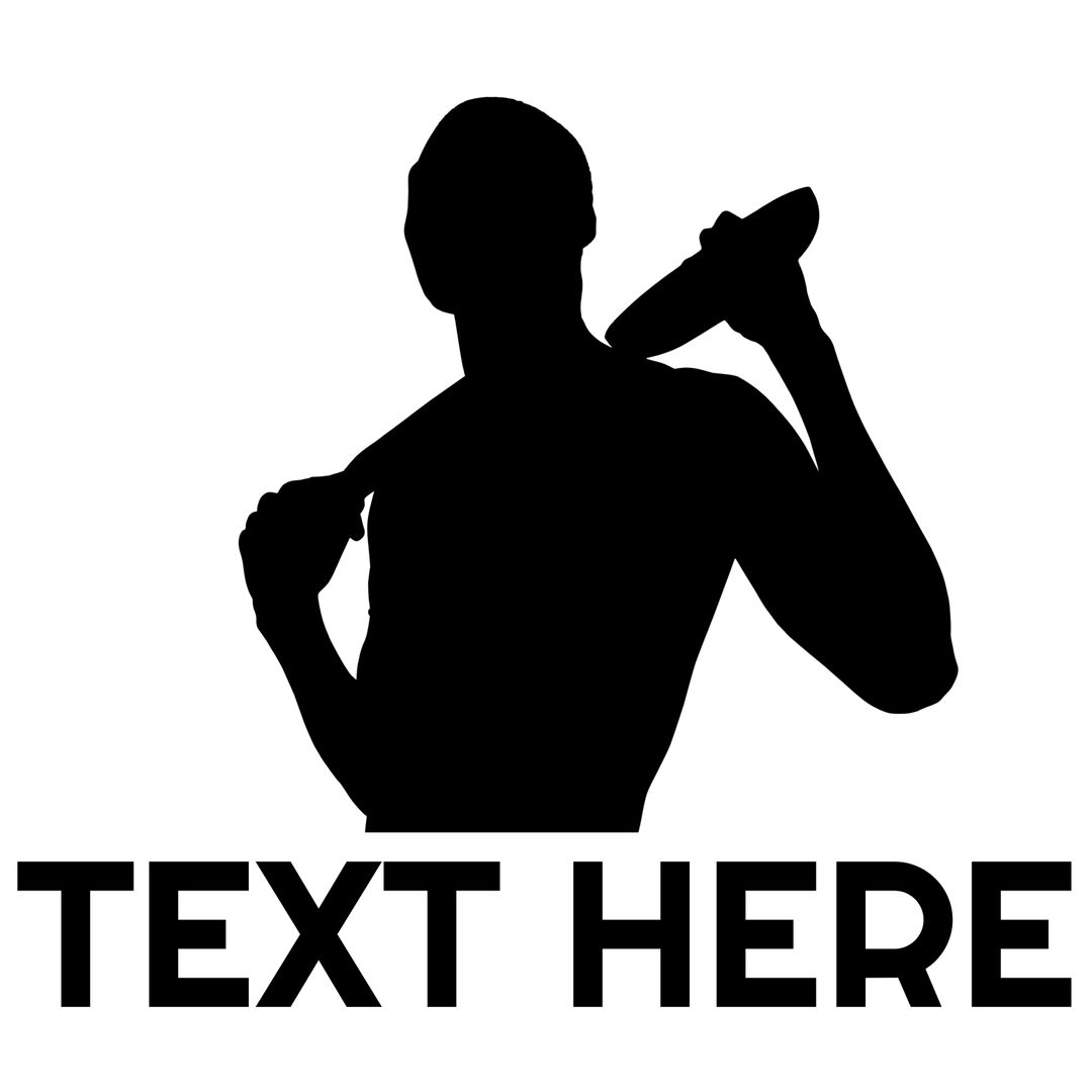 Strong Silhouette with Dumbbell Radiating Determination and Power