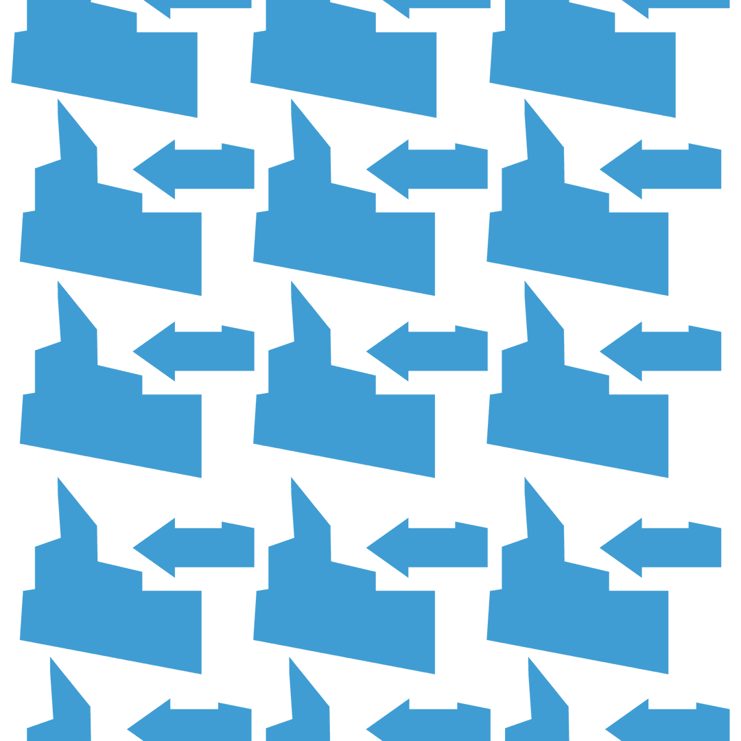 Abstract Urban Pattern with Blue Arrows on Transparent Background