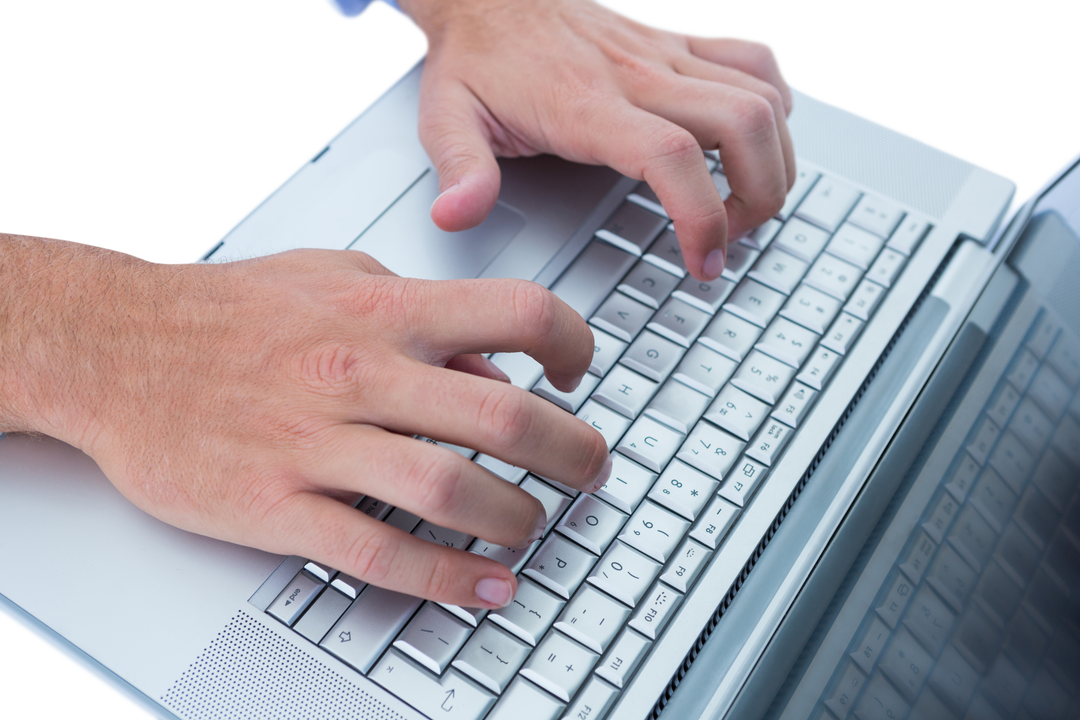 Transparent Hands Typing on Laptop Keyboard Top View - Download Free Stock Images Pikwizard.com