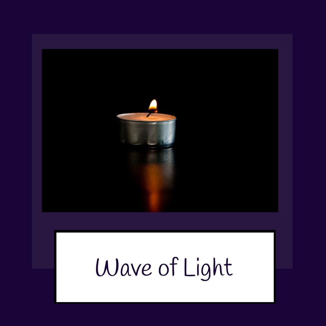 Lit Candle in Dark Room for Wave of Light Campaign - Download Free Stock Templates Pikwizard.com