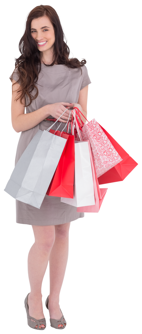 Transparent Background Woman Holding Shopping Bags Smiling - Download Free Stock Images Pikwizard.com