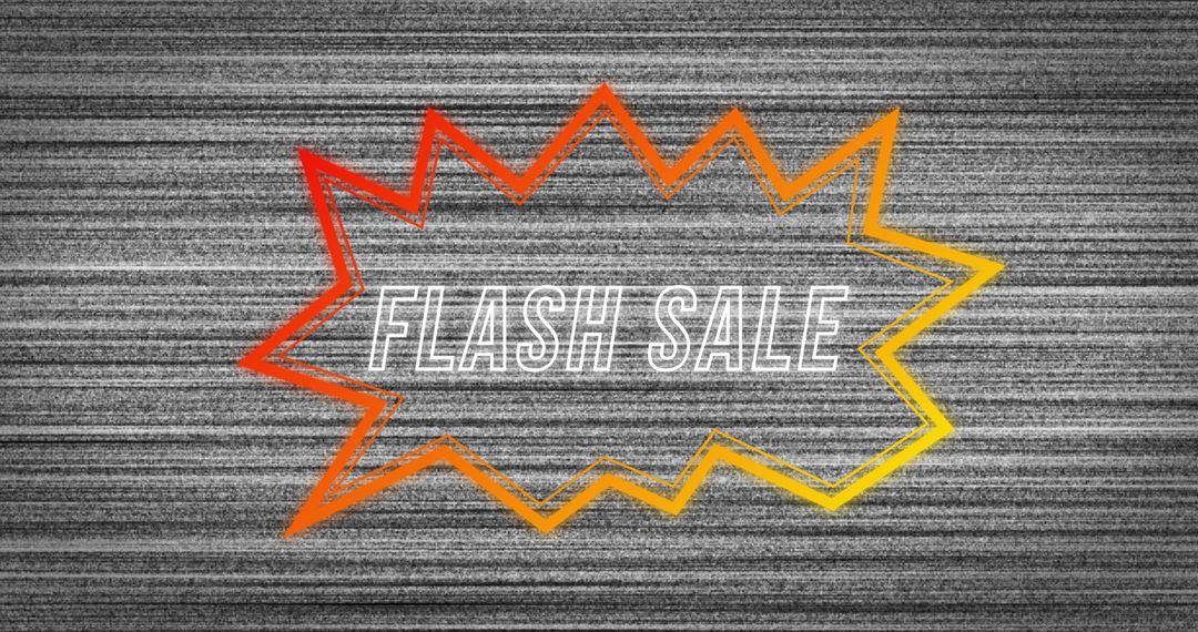 Retro Flash Sale Neon Bubble on Distressed Background