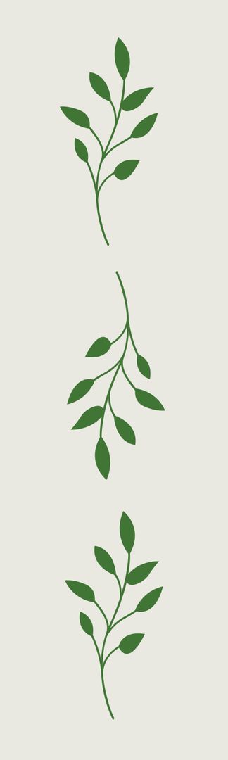Green Leaves Minimalist Design for Bookmark Creation