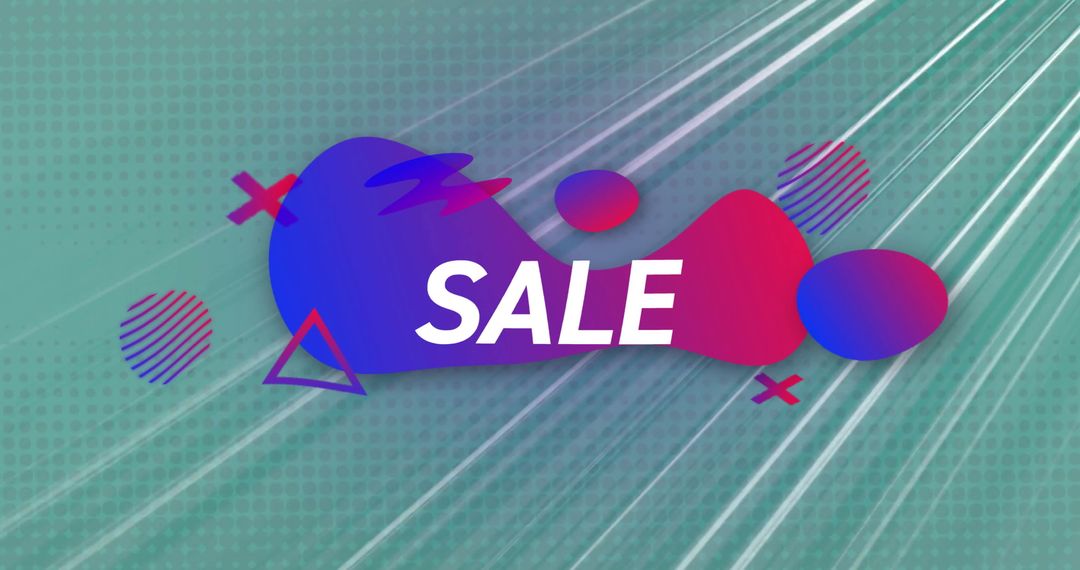 Vibrant Abstract Sale Banner with Dynamic Light Trails