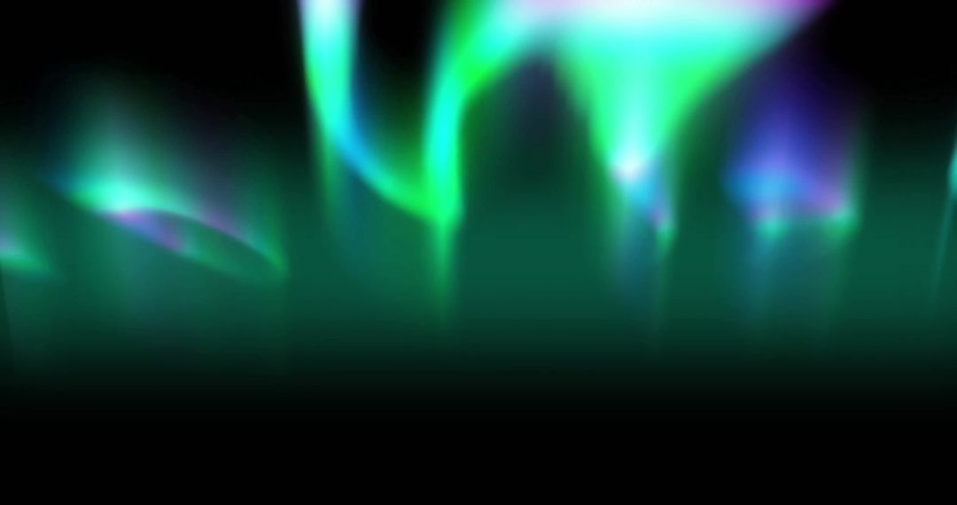 Aurora Borealis Lighting Up Night Sky in Christmas Winter Scene