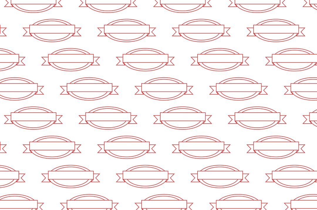 Red Ribbon Banners Repeated on Transparent Background Design