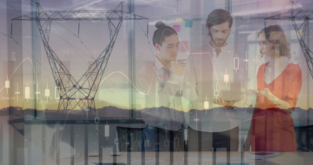 Diverse Team Analyzing Financial Concepts in Modern Office