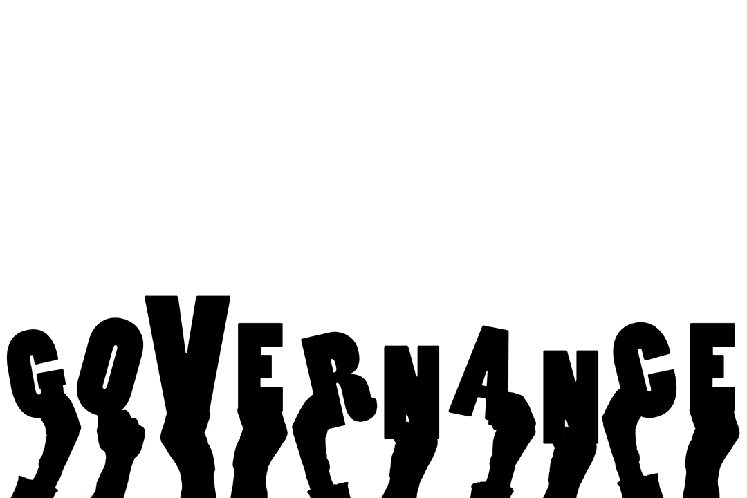 Transparent Governance Text with Hand Illustration