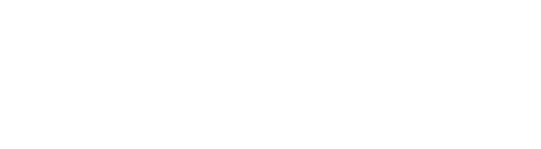 Romantic I Adore You Text in Cursive On Transparent Background