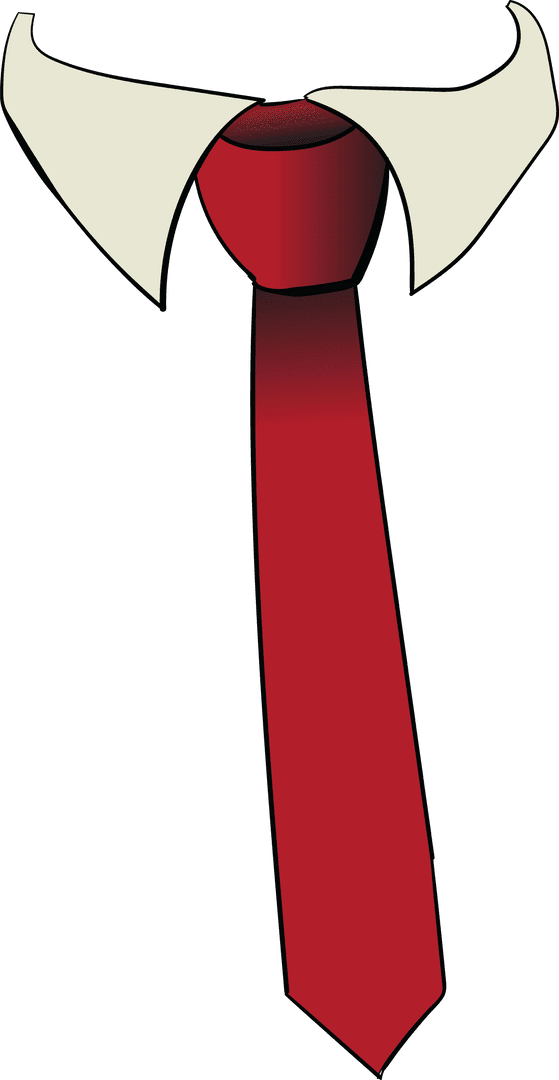 Digital Red Tie On Transparent Background Concept