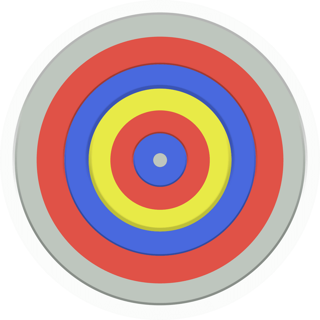 Colorful Target Bulls Eye with Transparent Background Illustration