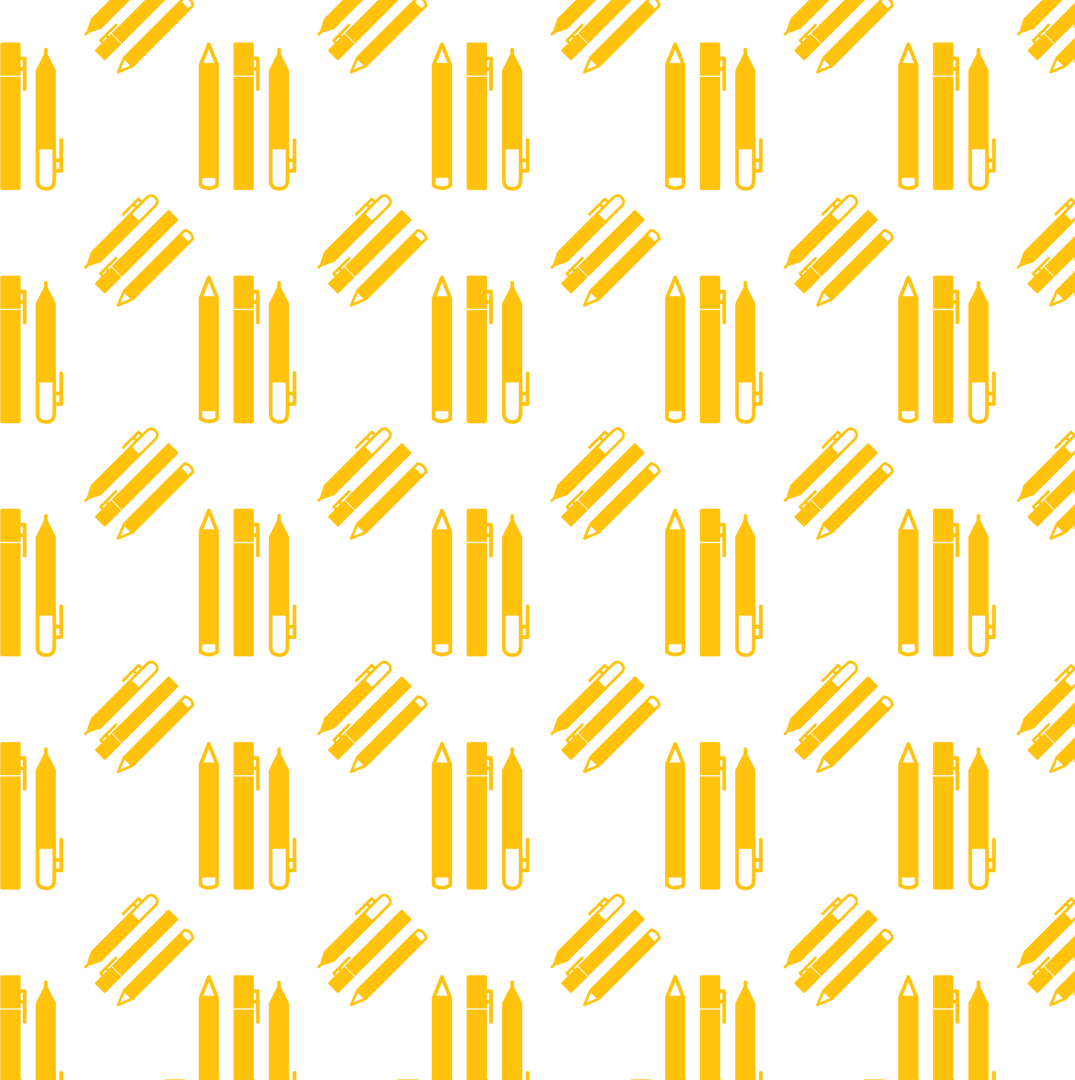 Yellow Writing Tools Pattern on Transparent Background for Mockups - Download Free Stock Images Pikwizard.com