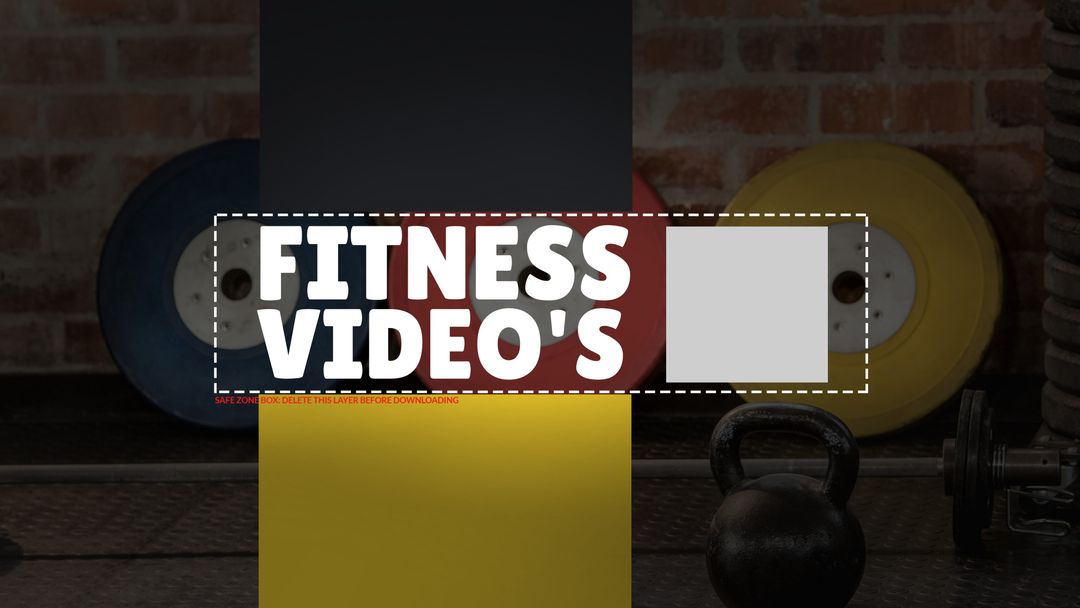 Fitness studio promotional gym workout template