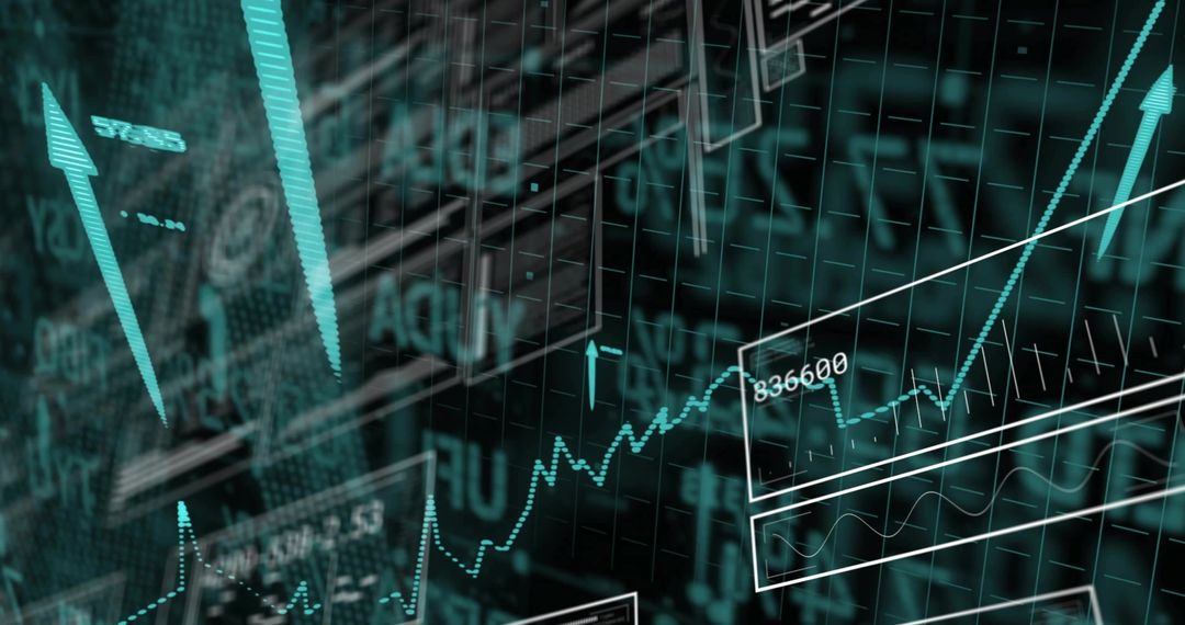 Upward Trend in Financial Data Dashboard with Graphs and Analytics
