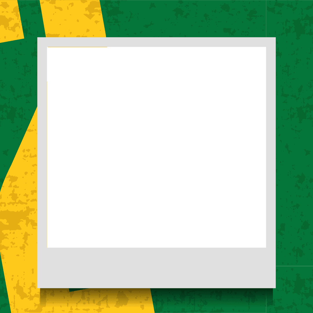 Transparent Instant Film Frame on Vibrant Textured Background