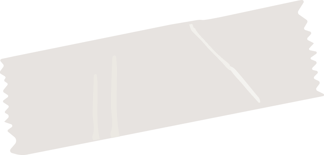 Flat Adhesive Tape Vector with Transparent Background