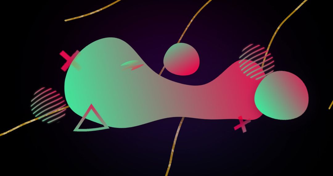 Vibrant Abstract Sale Background with Digital Shapes and Lines