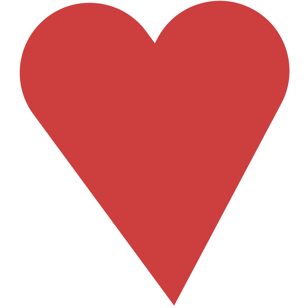Red Heart on Transparent Background for Valentine's and Love Designs