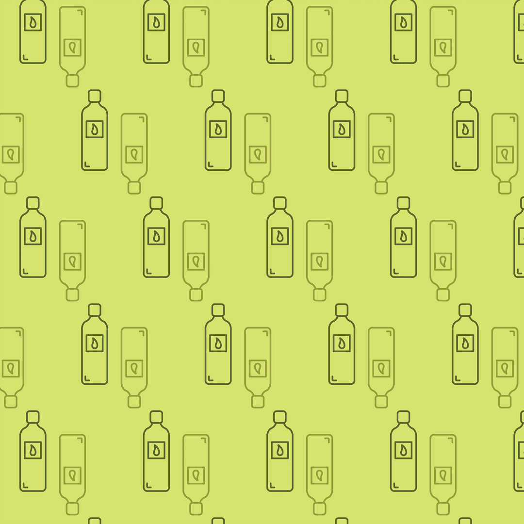 Transparent Green Pattern with Bottle Vector Illustration