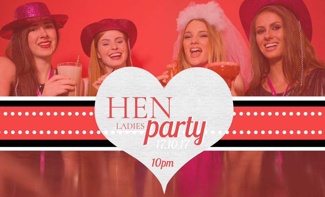 Hen Party Invitation with Joyful Women Celebrating and Bonding - Download Free Stock Templates Pikwizard.com