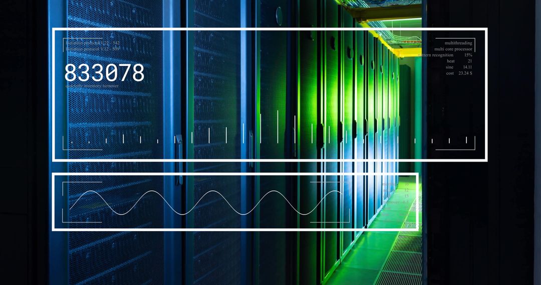 Advanced Technology Concepts with Digital Interface in Server Room