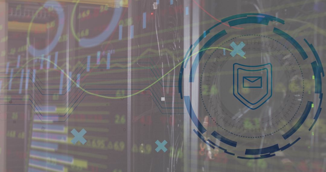 Digital security overlay with network servers and data flow