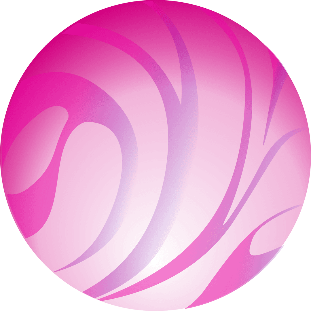Transparent Abstract Circle Swirling Magenta and Violet