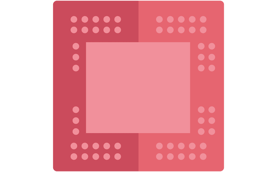 Digital Transparent Decorative Frame Illustration in Pink and Red