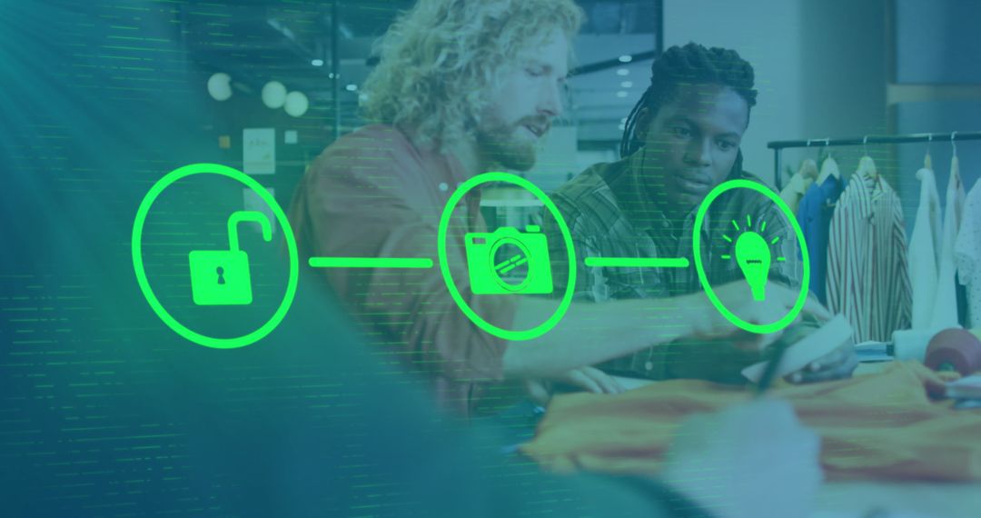 Creativity and Design Concept in Modern Office with Digital Communication