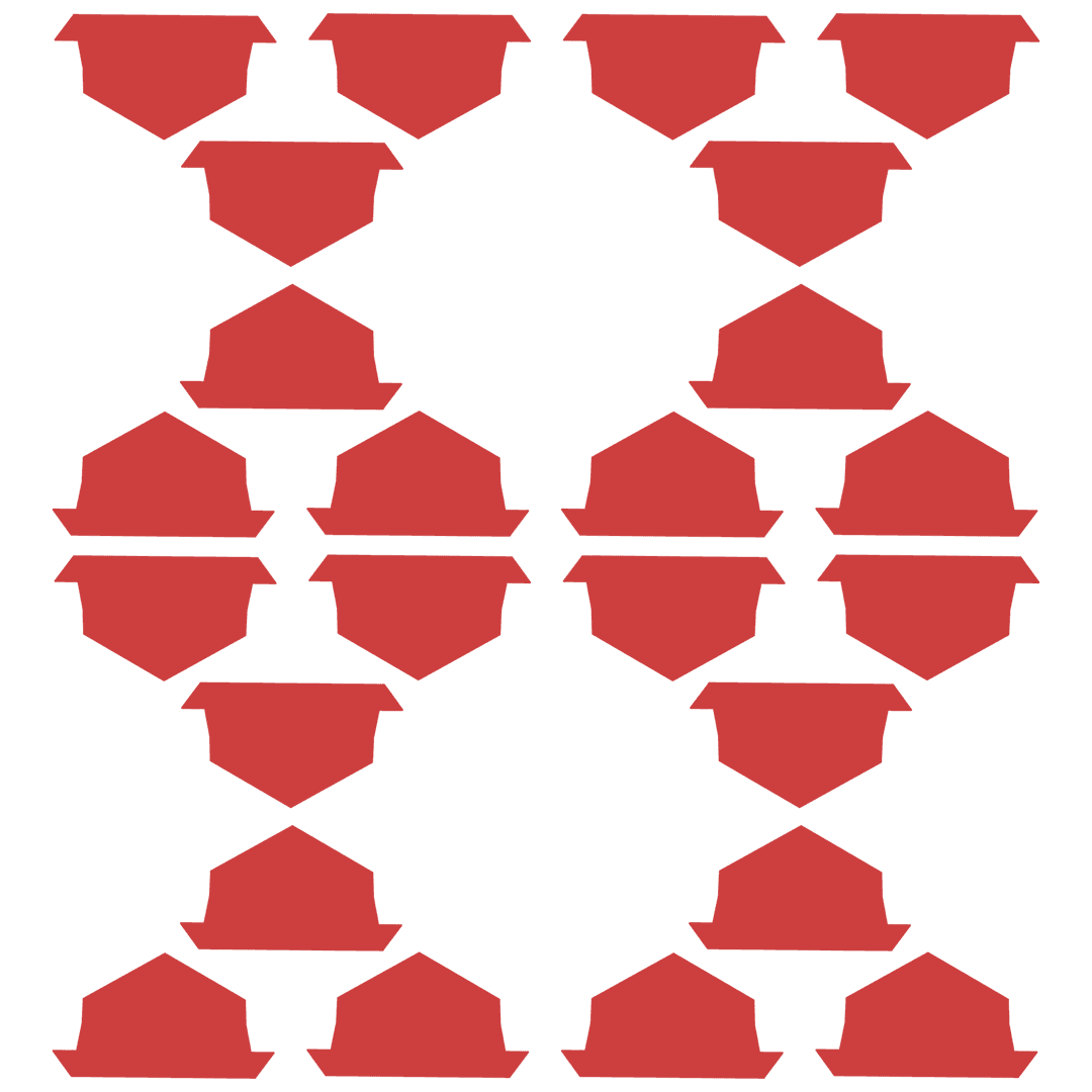 Red Geometric Shapes on Transparent Background Illustrator Vector