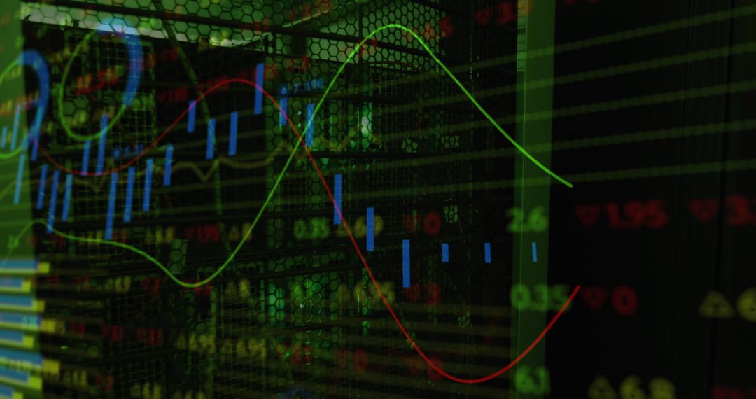 Abstract Digital Data Chart on Computer Server Background - Free Images, Stock Photos and Pictures on Pikwizard.com