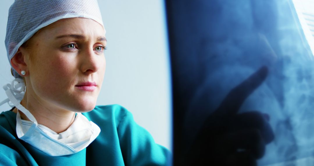 Female Doctor Examining X-Ray Image - Free Images, Stock Photos and Pictures on Pikwizard.com