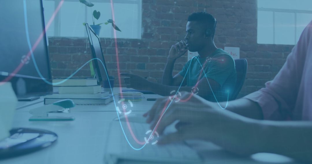 Team Analyzing Data Insights in Modern Office Setting