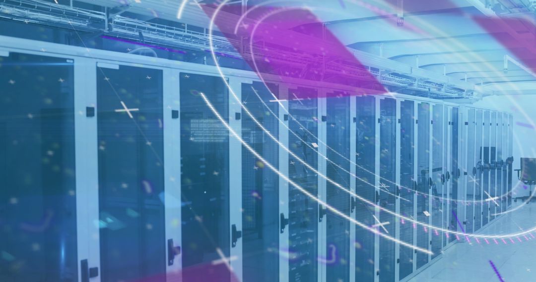 Digital Interface Global Connection with Server Background